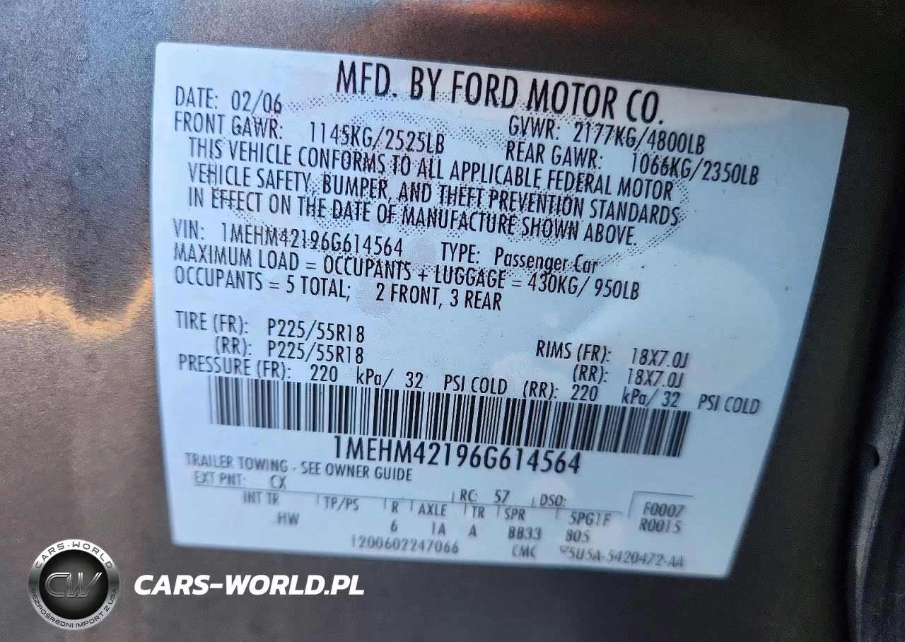 2006 Mercury Montego Premier VIN:1MEHM42196G614564 - 12