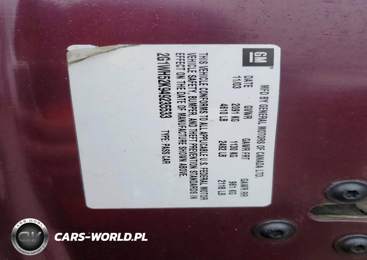 2004 Chevrolet Impala Ls VIN:2G1WH52K949235533 - 12