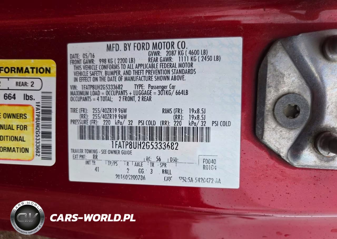2016 Ford Mustang VIN:1FATP8UH2G5333682 - 12