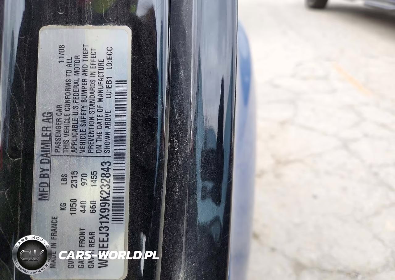 2009 Smart Fortwo Pure VIN:WMEEJ31X99K232843 - 12