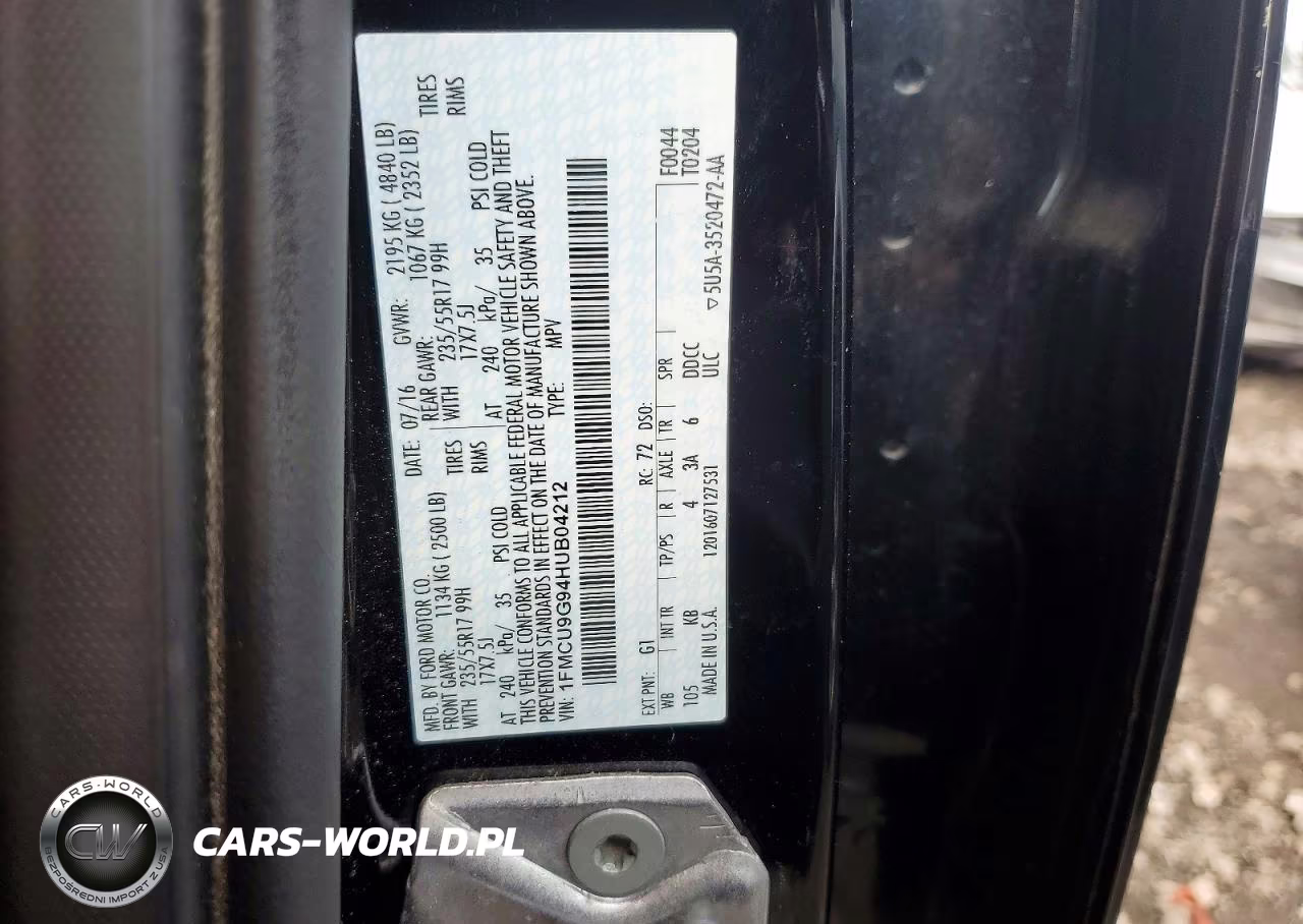 2017 Ford Escape Se VIN:1FMCU9G94HUB04212 - 13