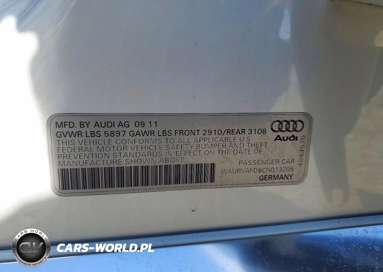 2012 Audi A8 L Quattro VIN:WAURVAFD8CN013205 - 12