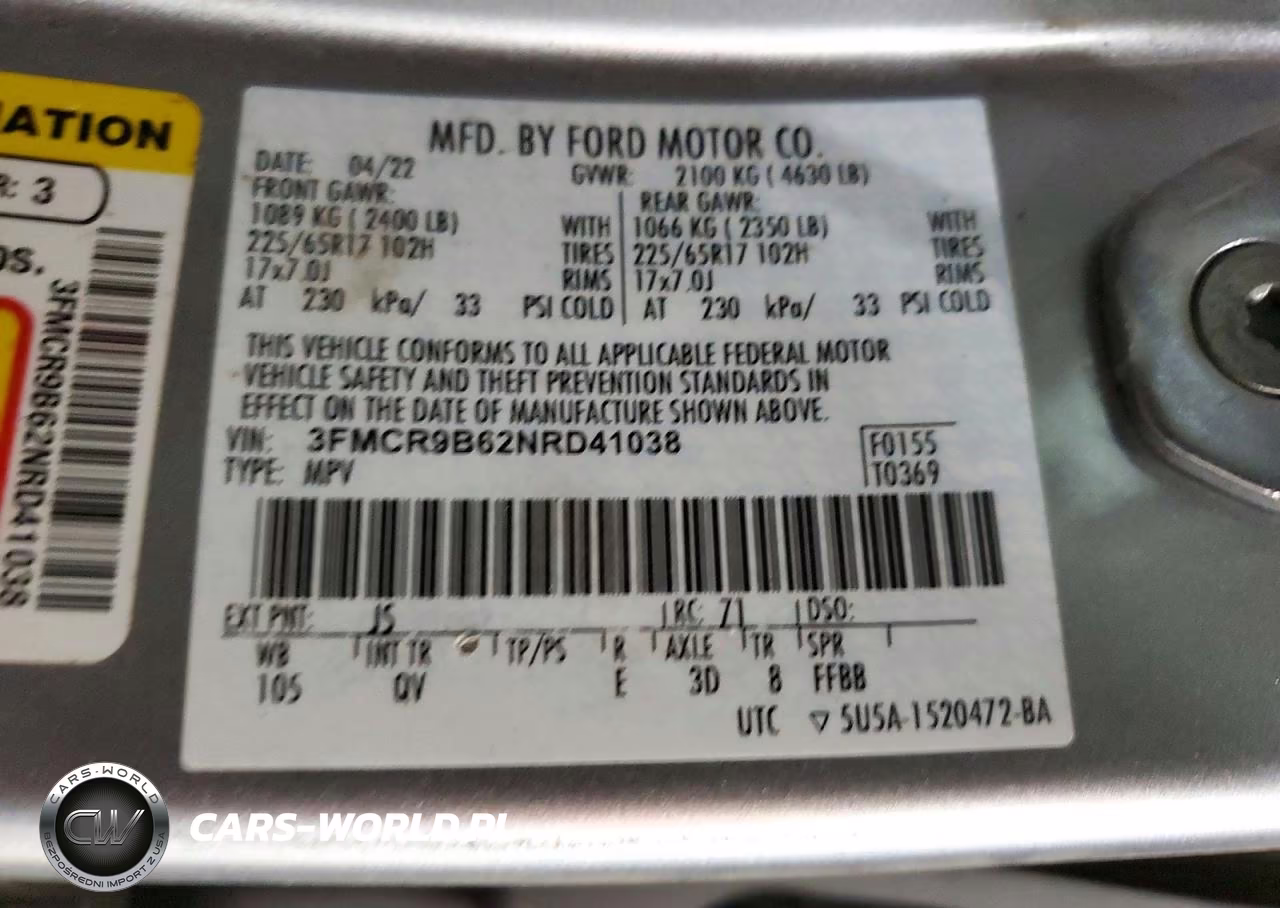2022 Ford Bronco Sport Big Bend VIN:3FMCR9B62NRD41038 - 13