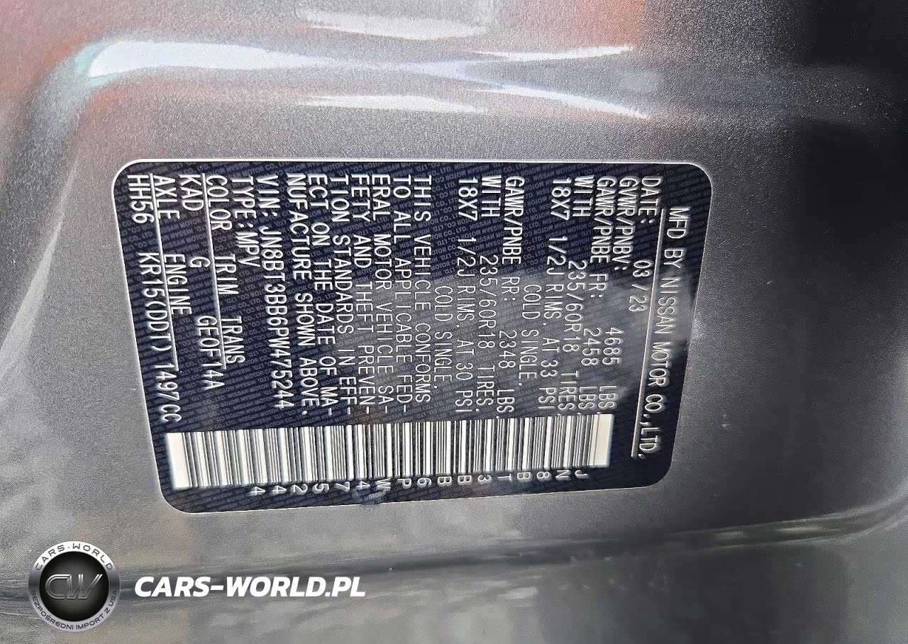 2023 Nissan Rogue Sv VIN:JN8BT3BB6PW475244 - 13