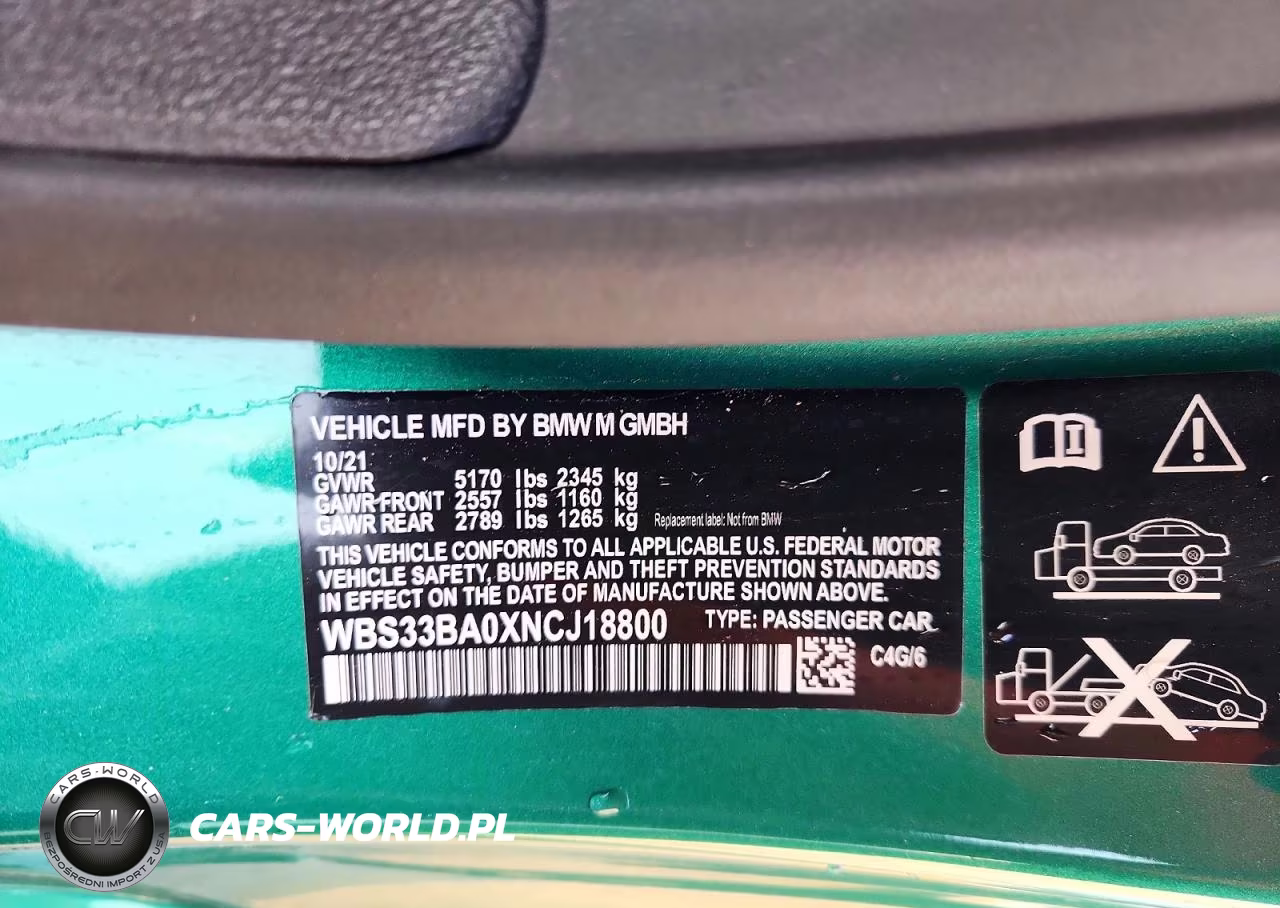 2022 BMW M4 Competition VIN:WBS33BA0XNCJ18800 - 12
