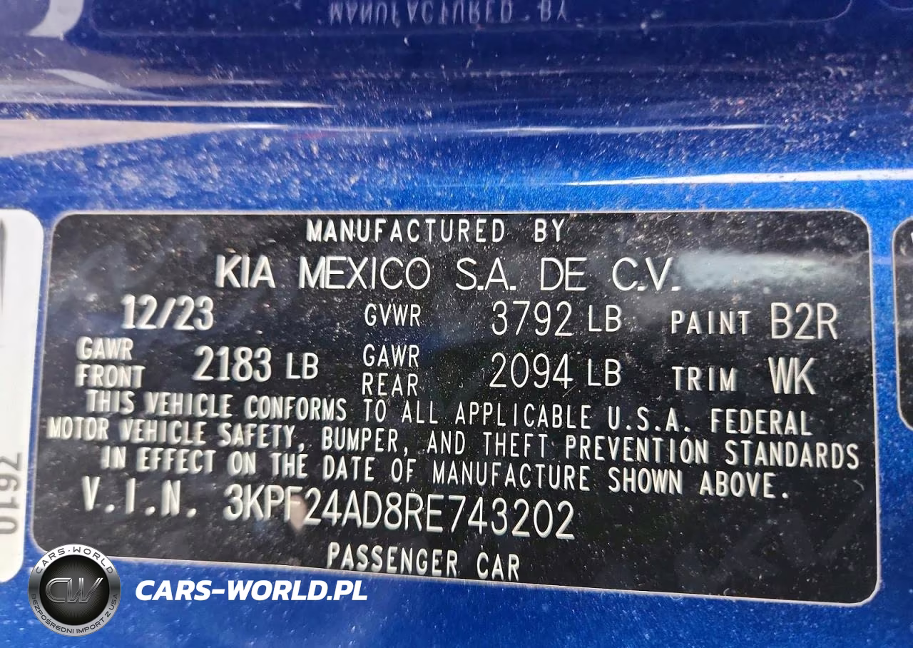 2024 Kia Forte Lxs VIN:3KPF24AD8RE743202 - 13