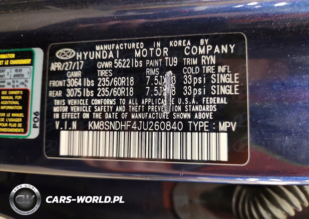 2018 Hyundai Santa Fe Se VIN:KM8SNDHF4JU260840 - 13