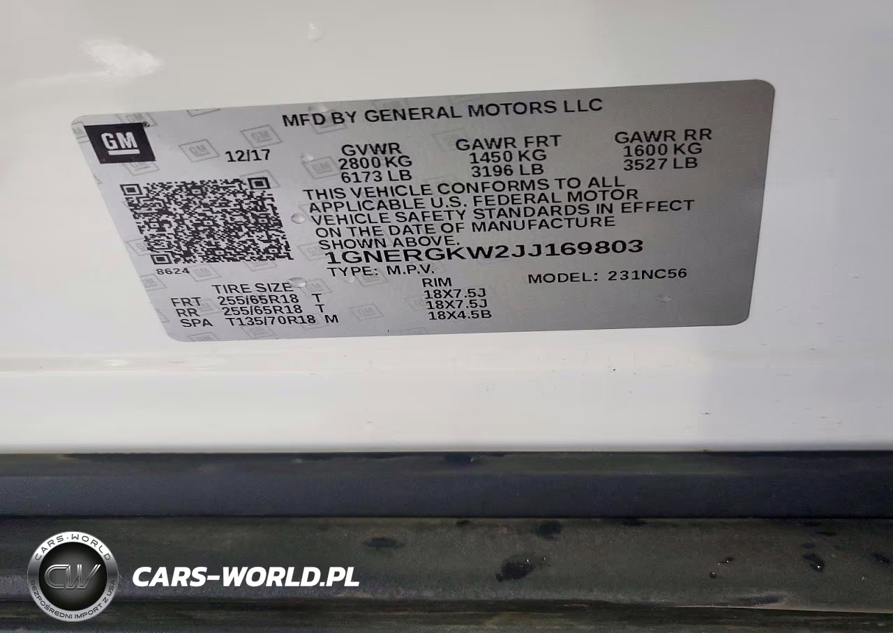 2018 Chevrolet Traverse Lt VIN:1GNERGKW2JJ169803 - 13