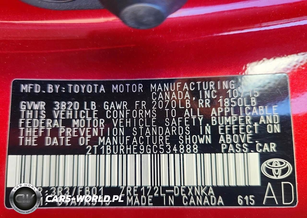 2016 Toyota Corolla Le VIN:2T1BURHE9GC534888 - 13