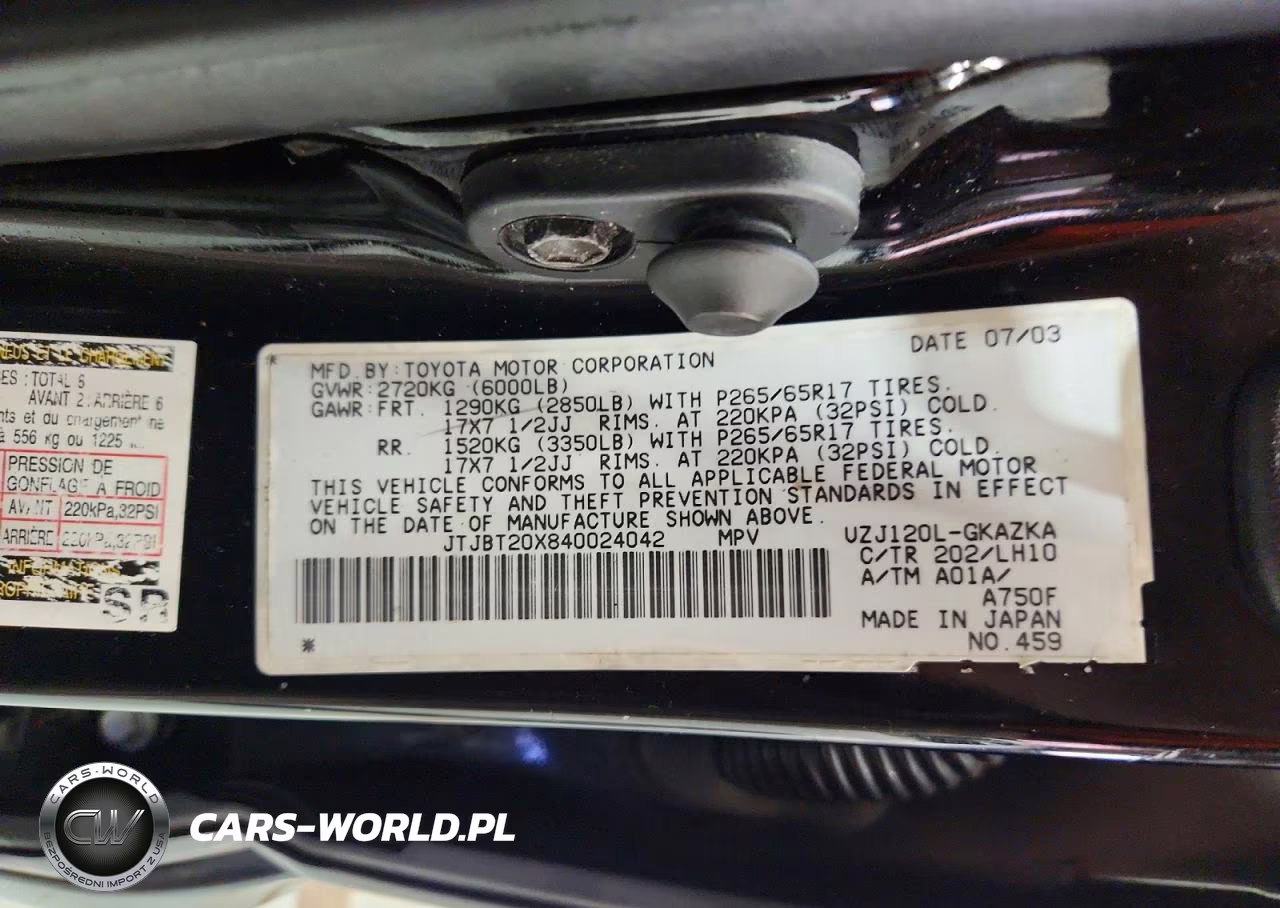 2004 Lexus Gx 470 VIN:JTJBT20X840024042 - 13