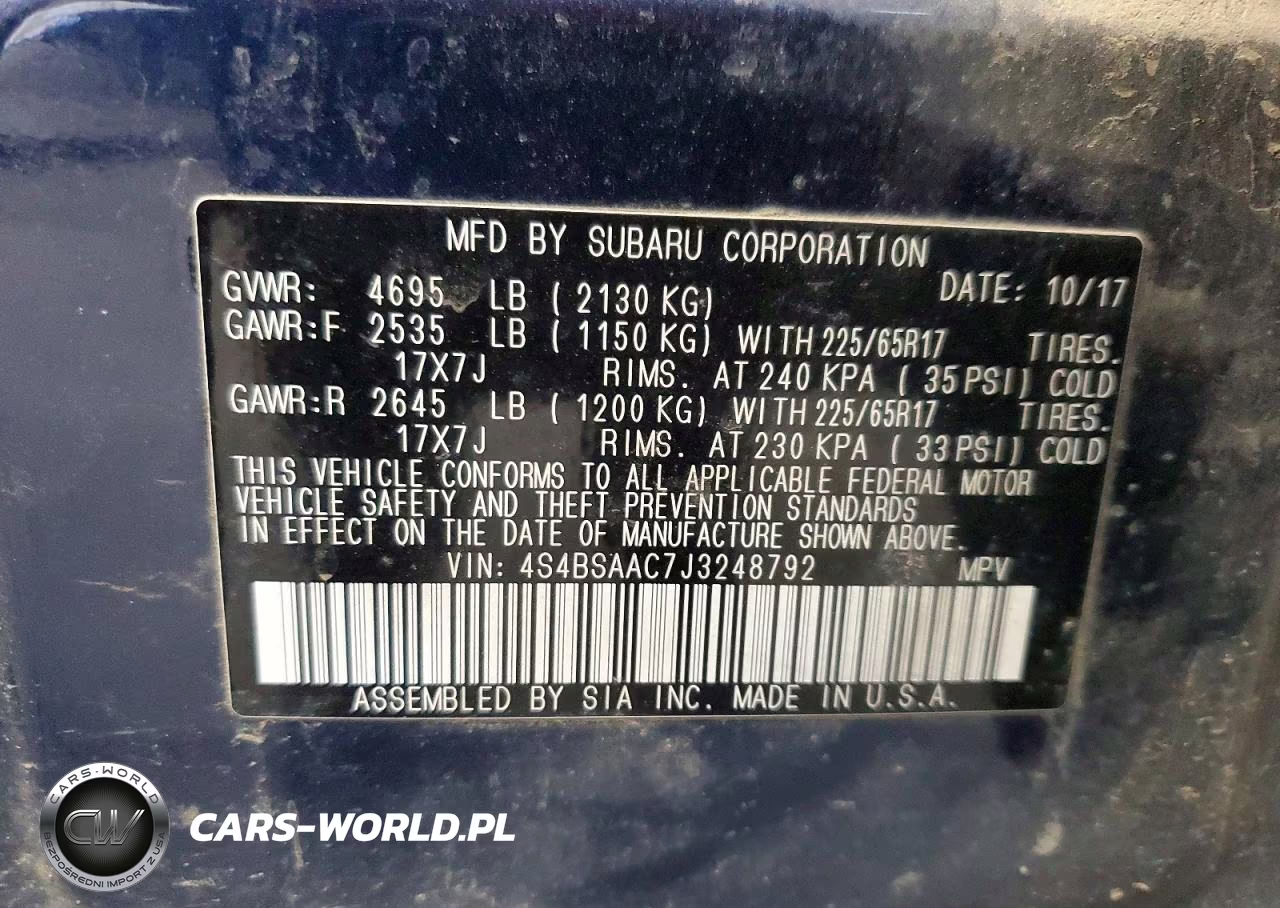 2018 Subaru Outback 2.5I VIN:4S4BSAAC7J3248792 - 13