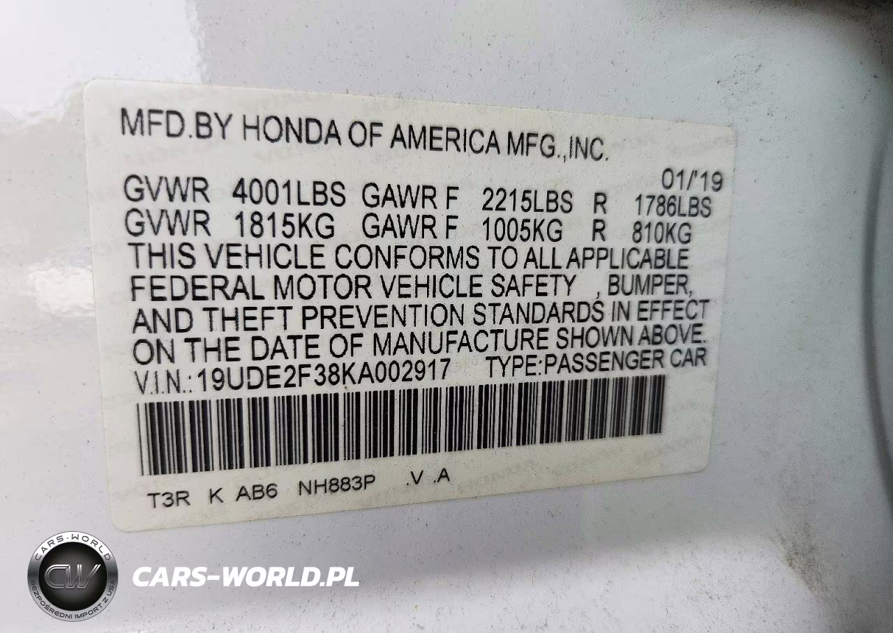 2019 Acura Ilx VIN:19UDE2F38KA002917 - 12