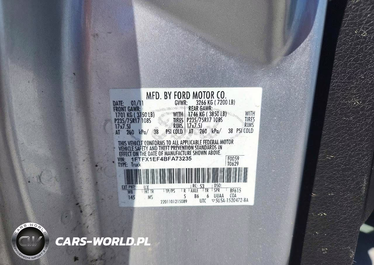 2011 Ford F150 Super Cab VIN:1FTFX1EF4BFA73235 - 12