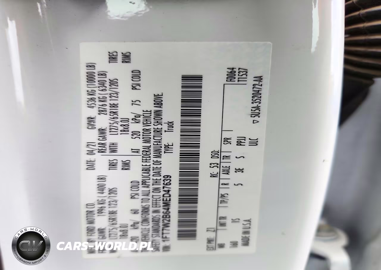 2021 Ford F250 Super Duty VIN:1FT7W2B64MED47639 - 12
