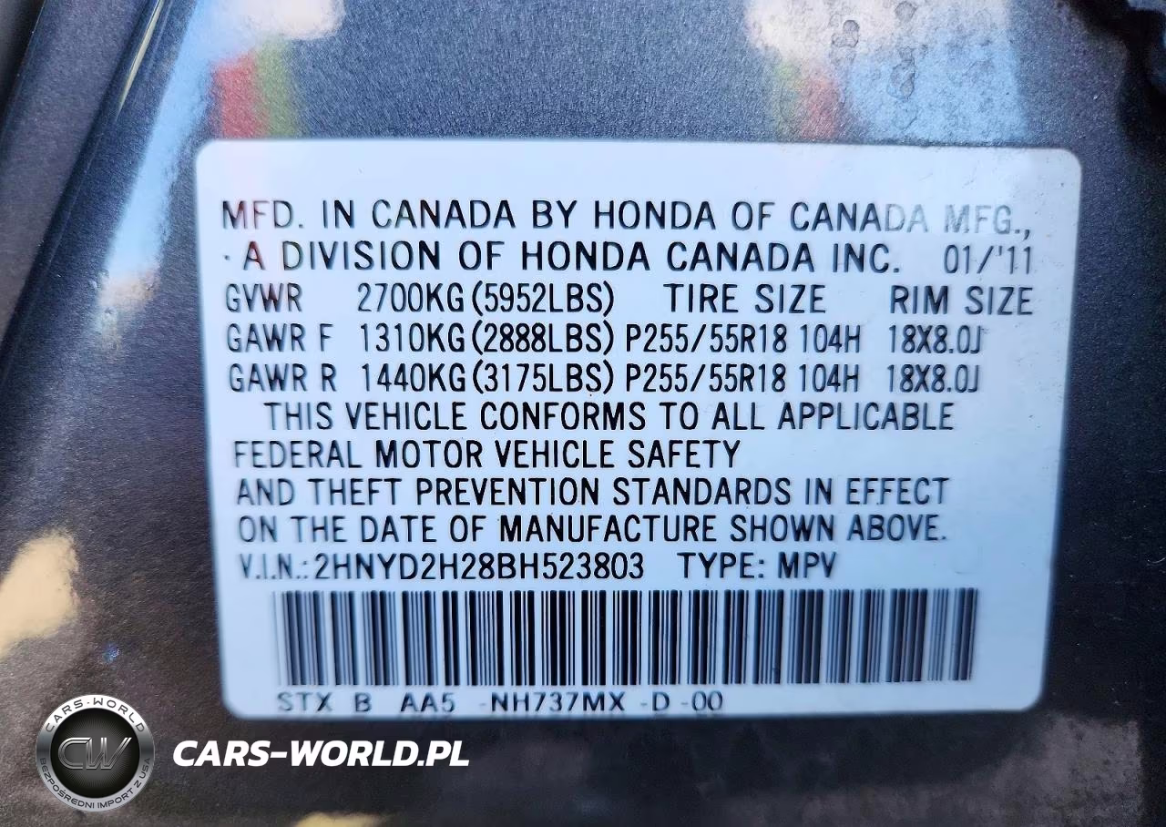2011 Acura Mdx VIN:2HNYD2H28BH523803 - 13