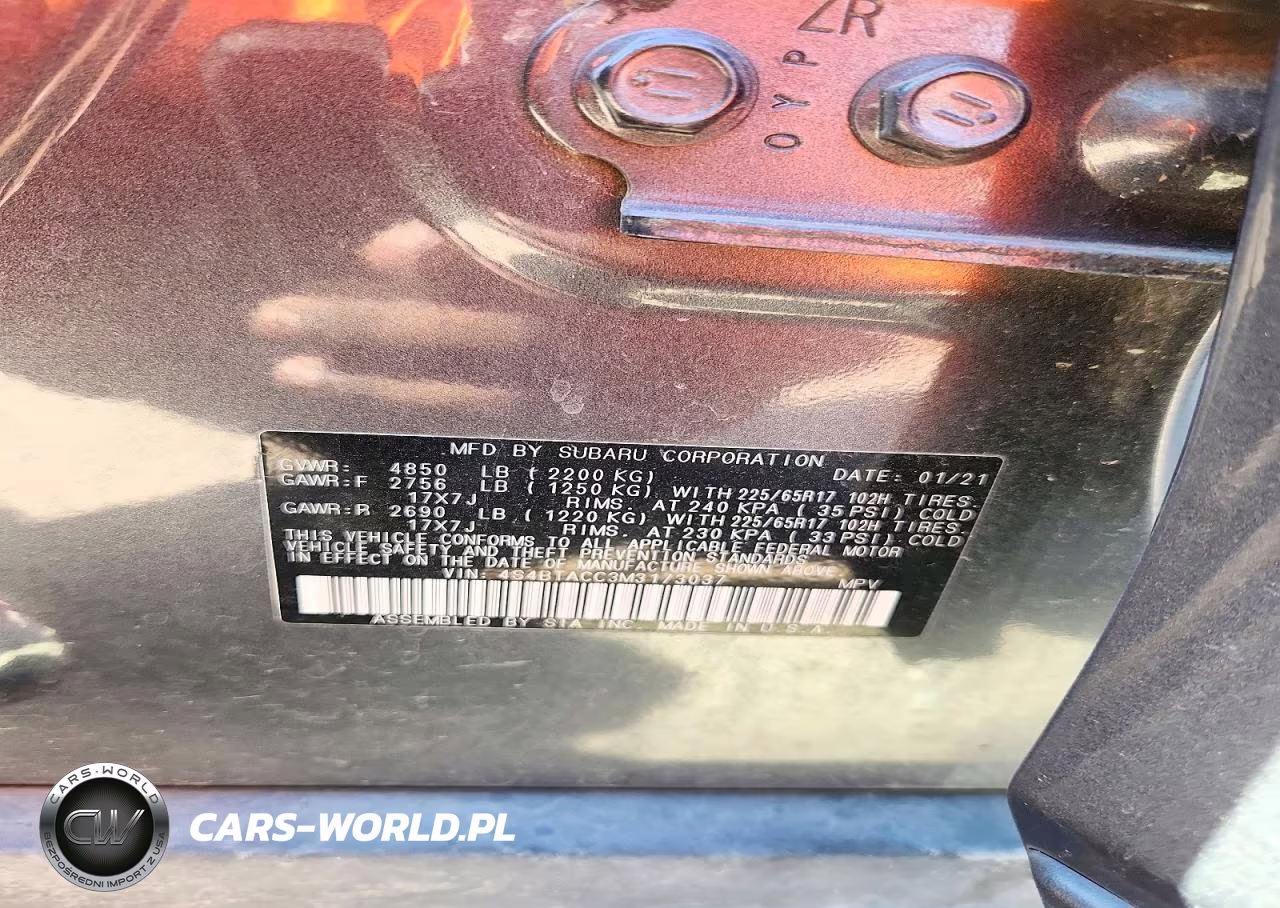 2021 Subaru Outback Premium VIN:4S4BTACC3M3173037 - 14