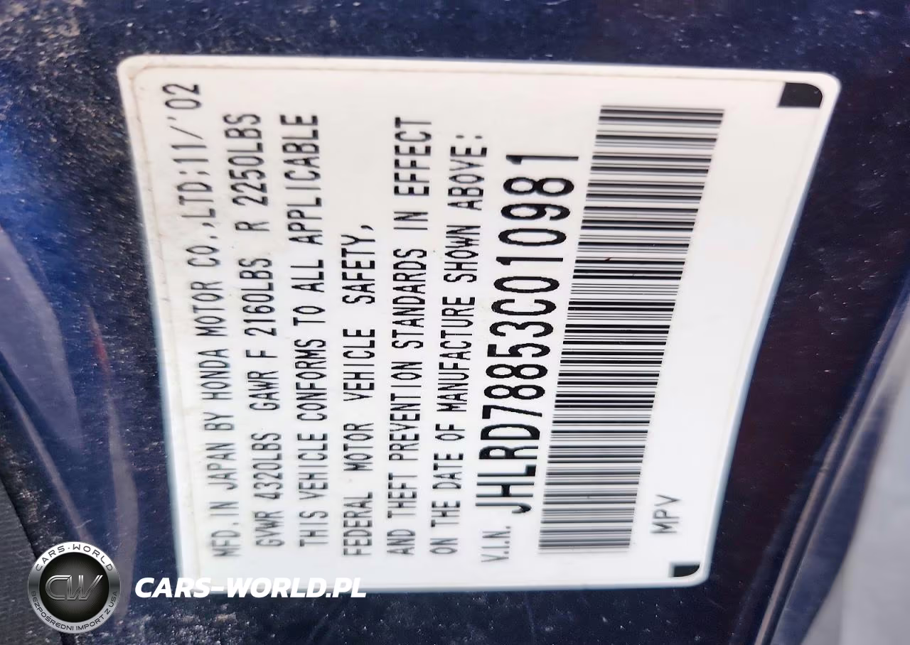 2003 Honda Cr-V Ex VIN:JHLRD78853C010981 - 13