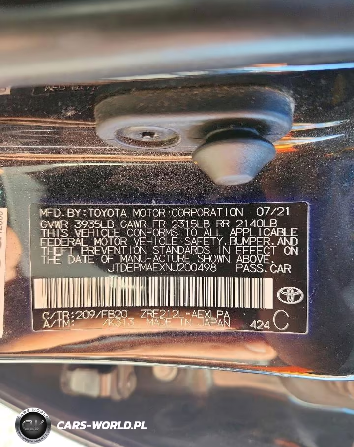 2022 Toyota Corolla Le VIN:JTDEPMAEXNJ200498 - 12
