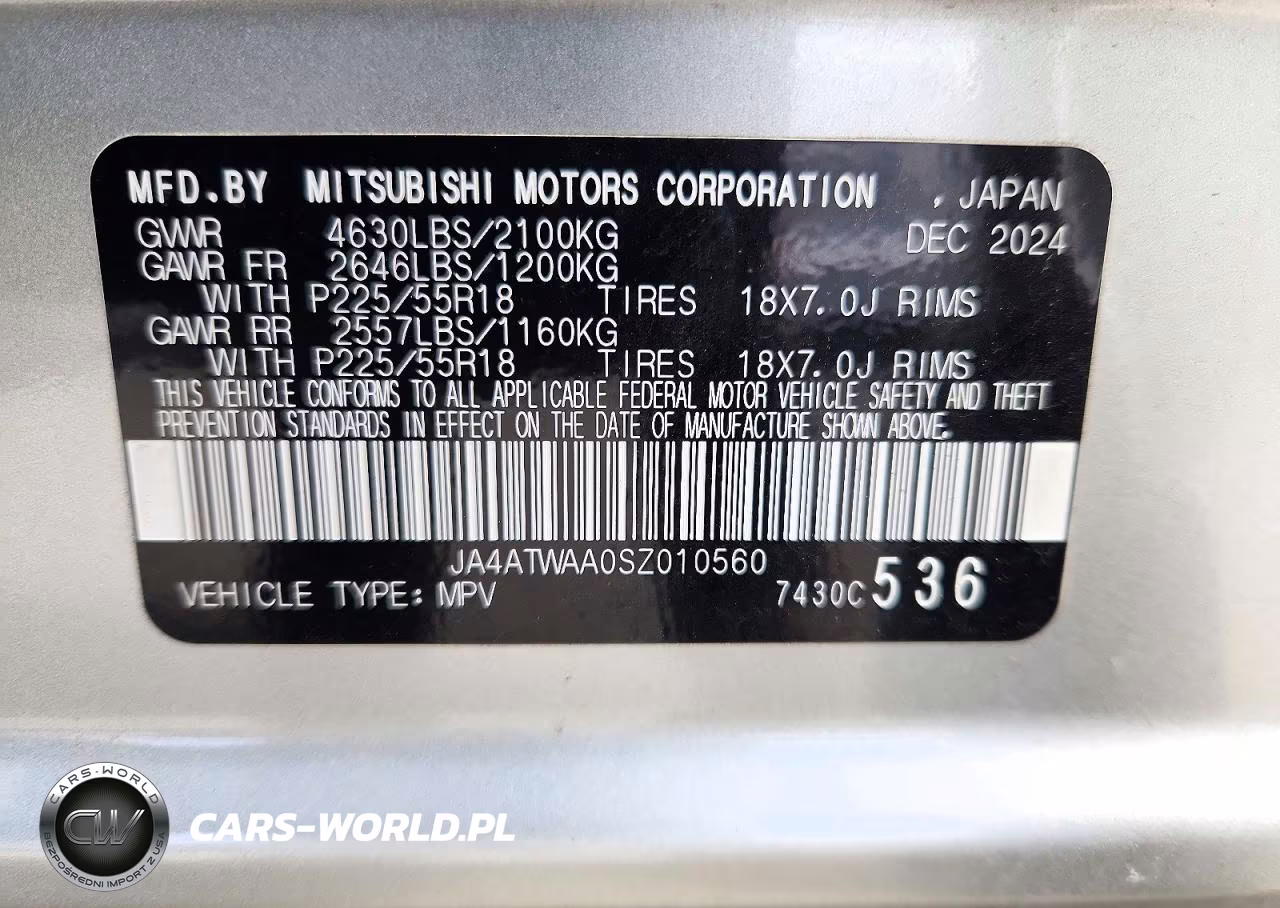 2025 Mitsubishi Eclipse Cross Se VIN:JA4ATWAA0SZ010560 - 13