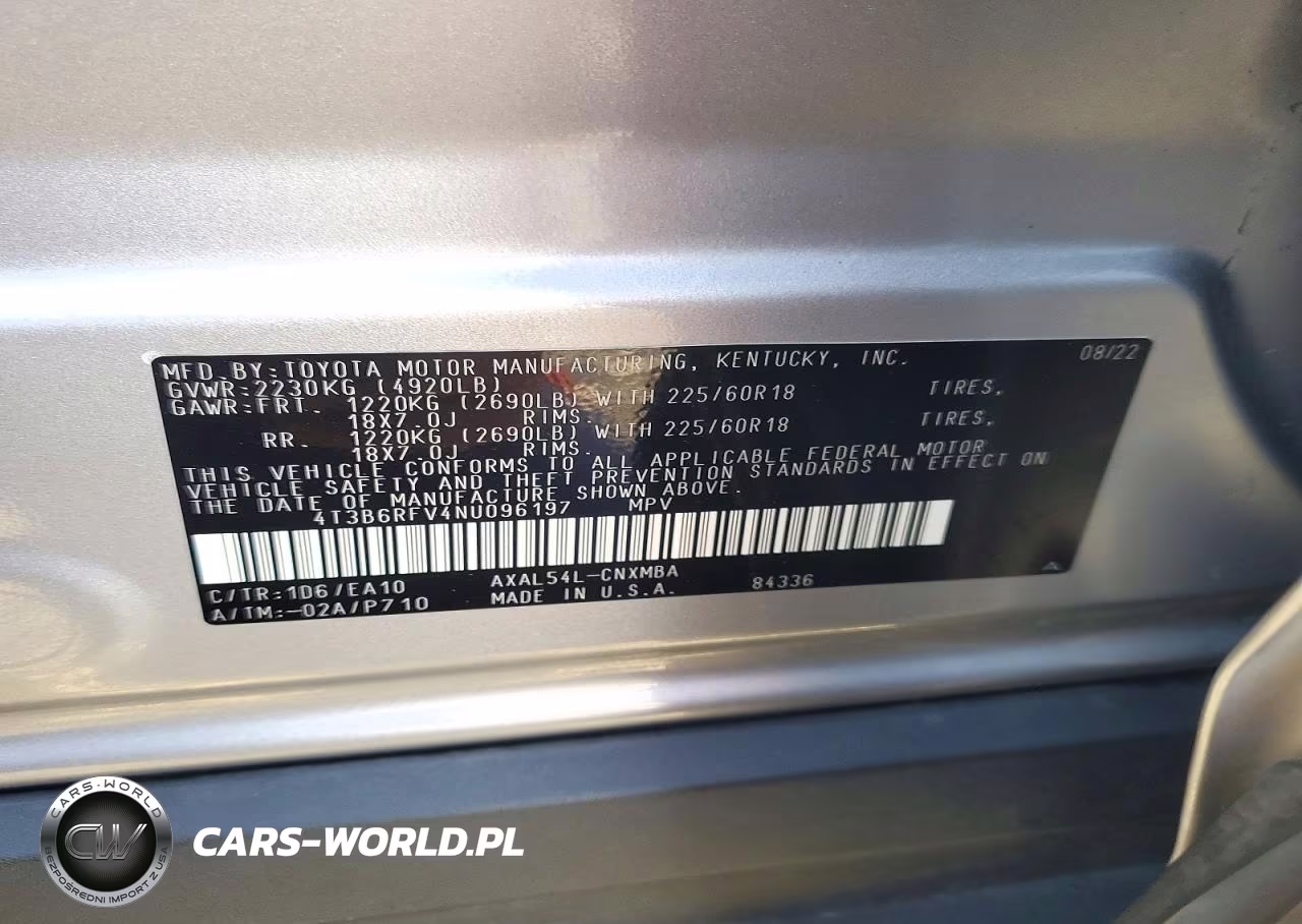 2022 Toyota Rav4 Xle Premium VIN:4T3B6RFV4NU096197 - 13