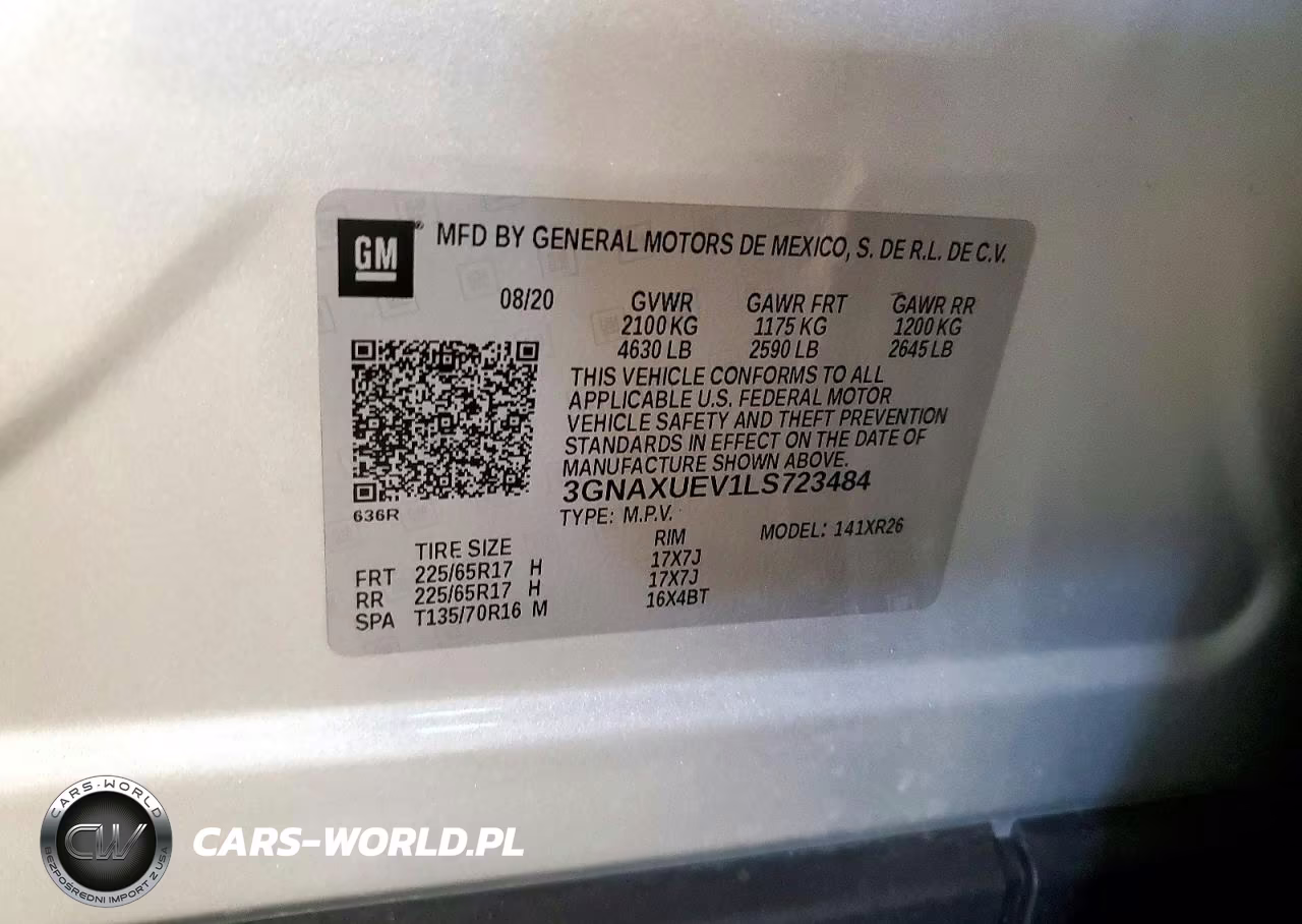 2020 Chevrolet Equinox Lt VIN:3GNAXUEV1LS723484 - 13