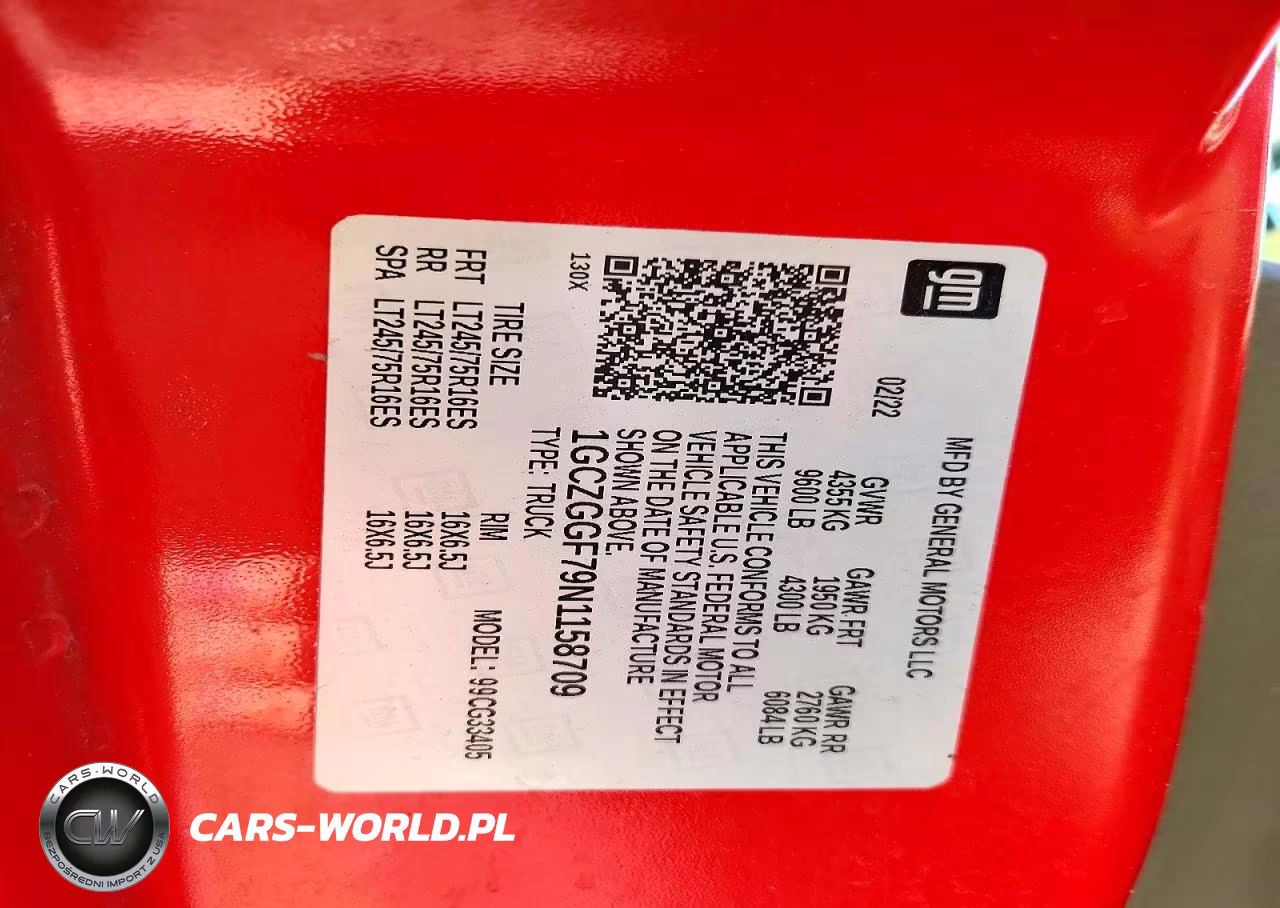 2022 Chevrolet Express G3500 VIN:1GCZGGF79N1158709 - 13