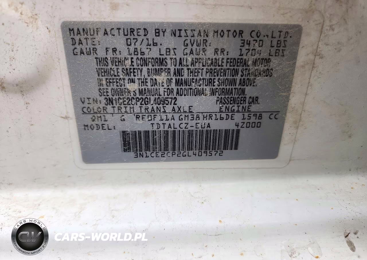 2016 Nissan Versa Note S Plus VIN:3N1CE2CP2GL409572 - 12