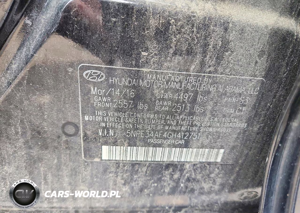 2016 Hyundai Sonata Limited VIN:5NPE34AF4GH412751 - 12