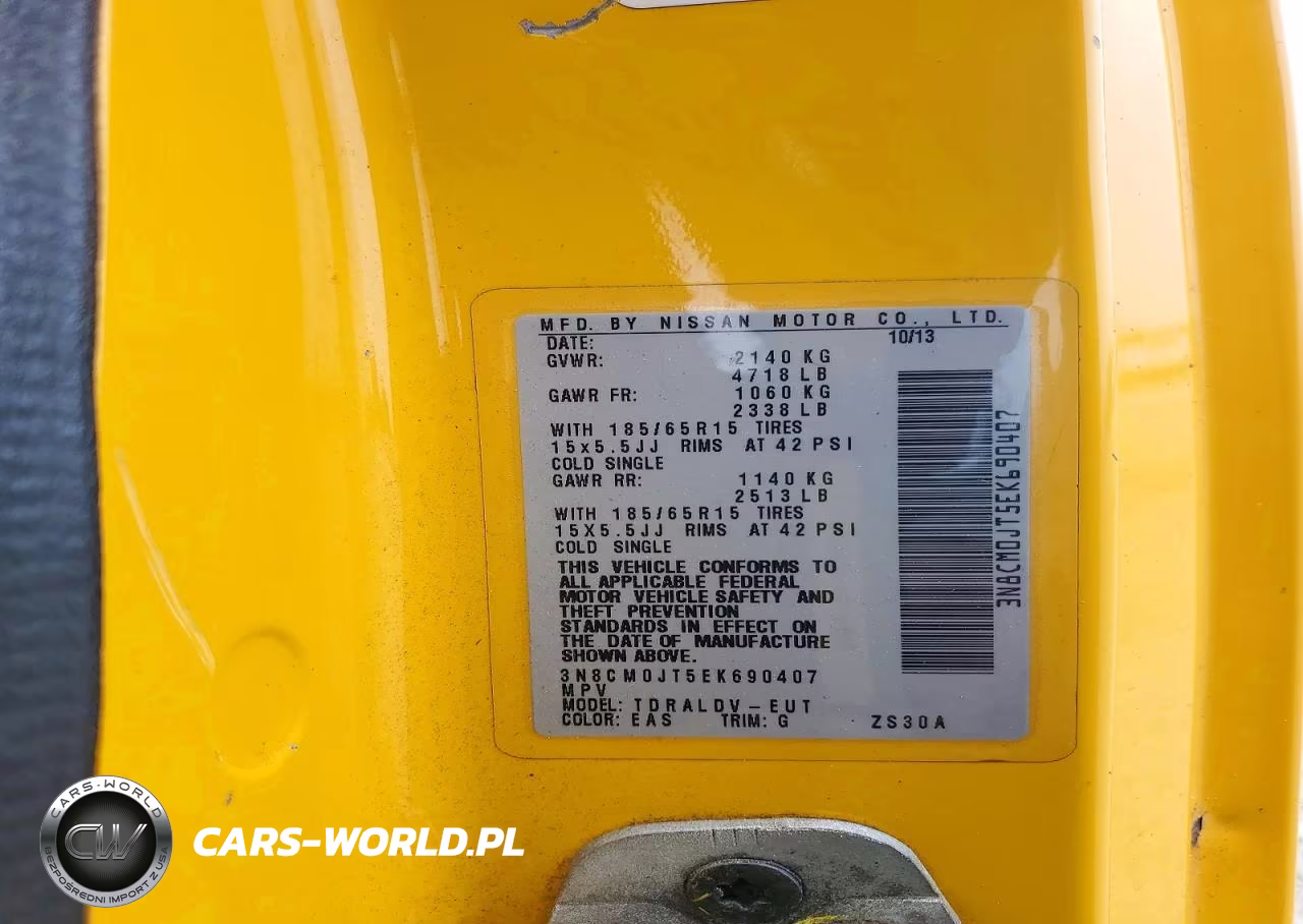 2014 Nissan Nv200 Taxi VIN:3N8CM0JT5EK690407 - 13