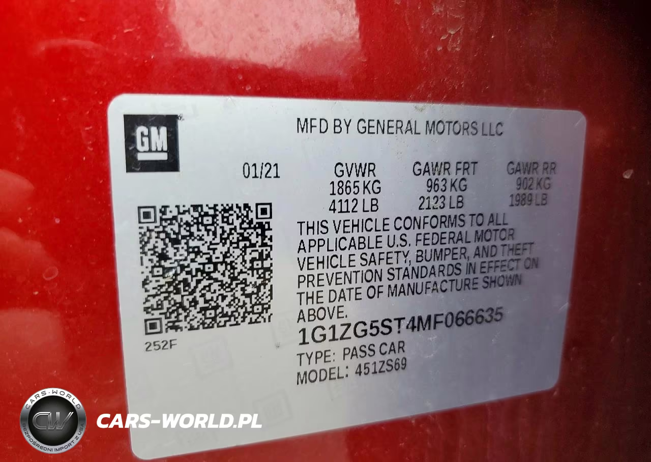 2021 Chevrolet Malibu Rs VIN:1G1ZG5ST4MF066635 - 12