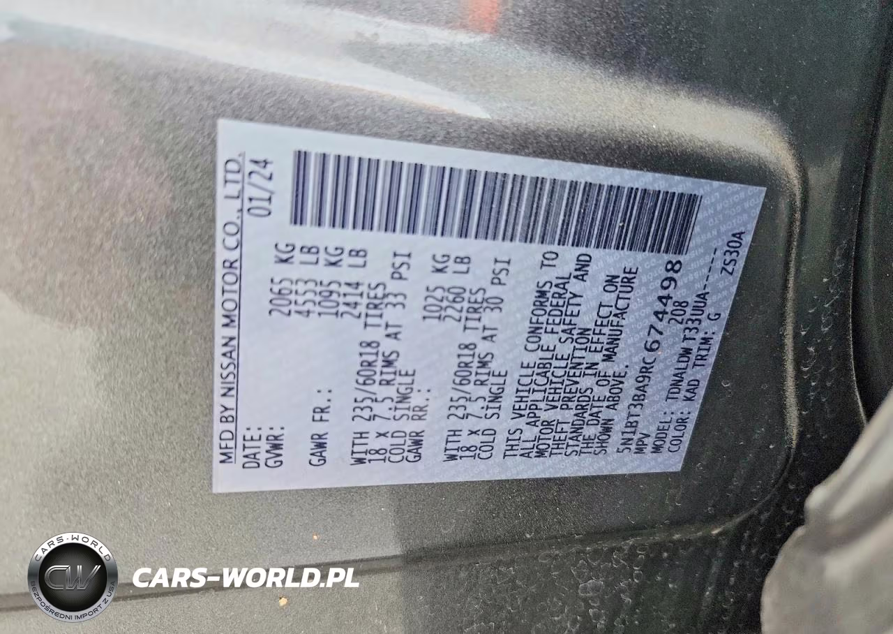 2024 Nissan Rogue Sv VIN:5N1BT3BA9RC674498 - 14