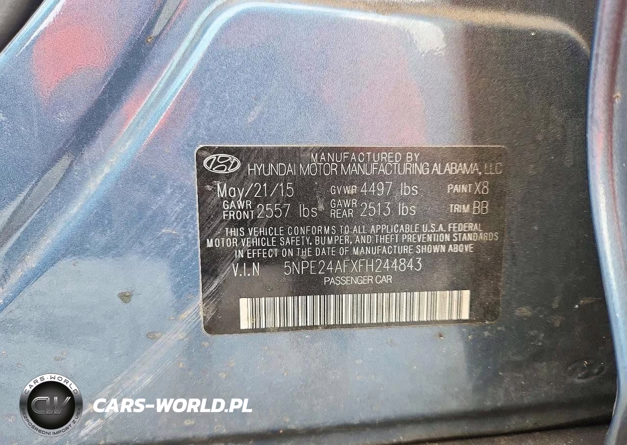 2015 Hyundai Sonata Se VIN:5NPE24AFXFH244843 - 12