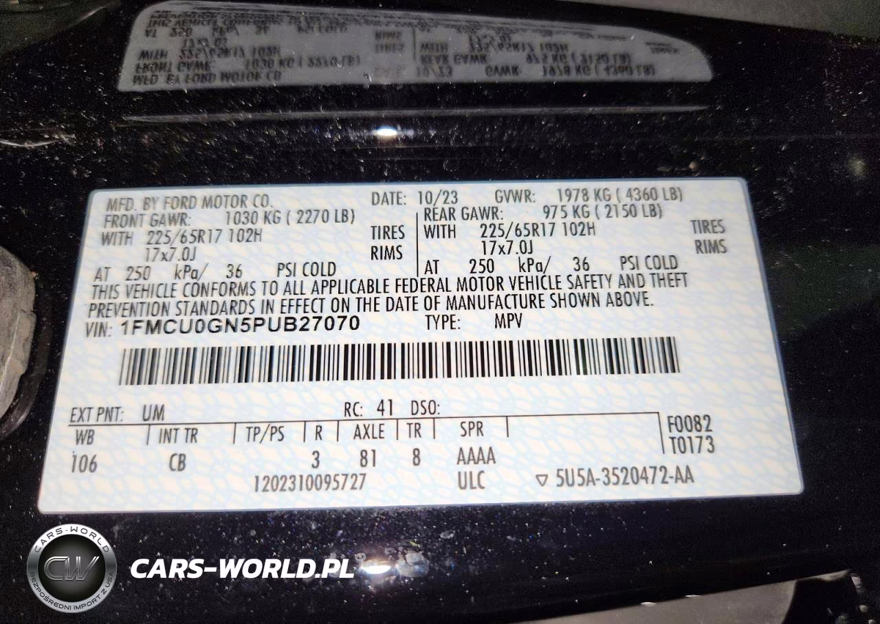 2023 Ford Escape Active VIN:1FMCU0GN5PUB27070 - 13
