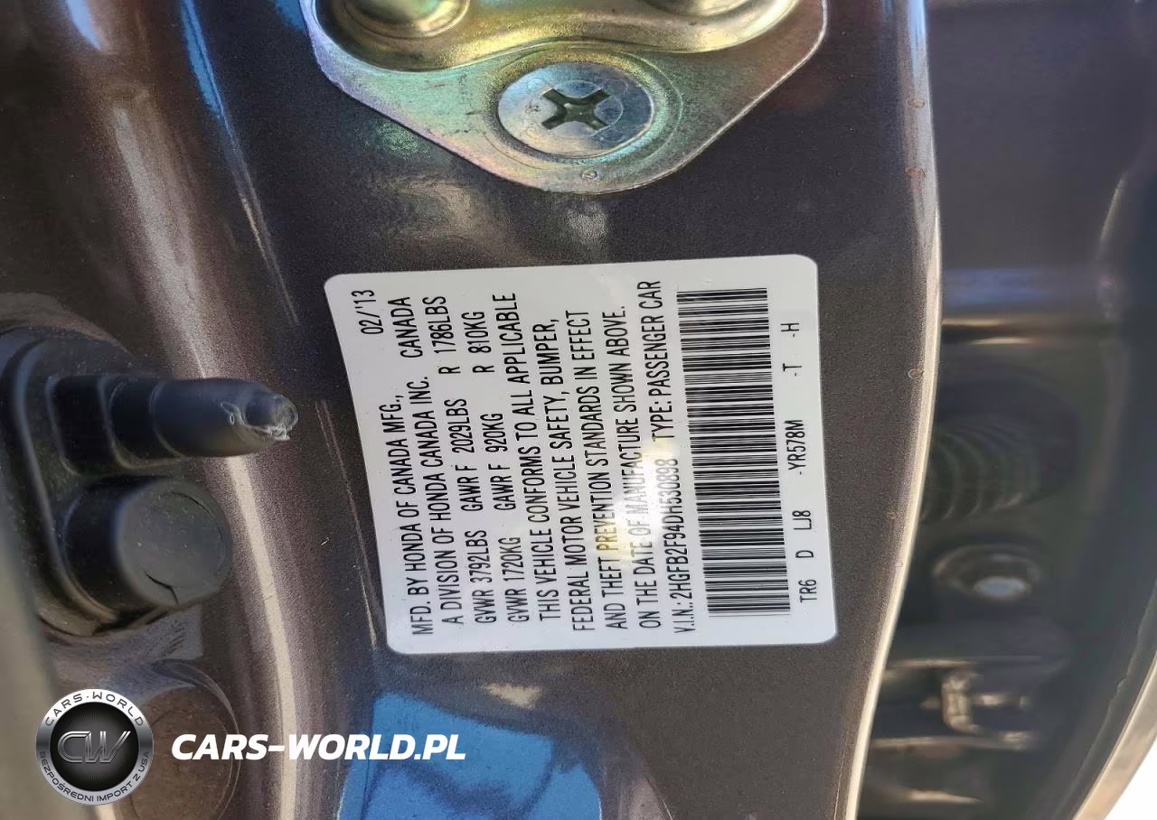 2013 Honda Civic Exl VIN:2HGFB2F94DH530898 - 12