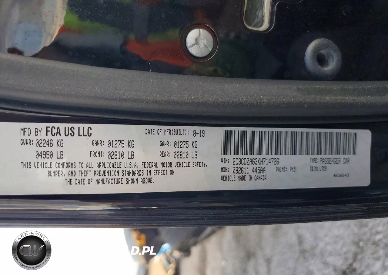2019 Dodge Challenger Sxt VIN:2C3CDZAG3KH714726 - 13