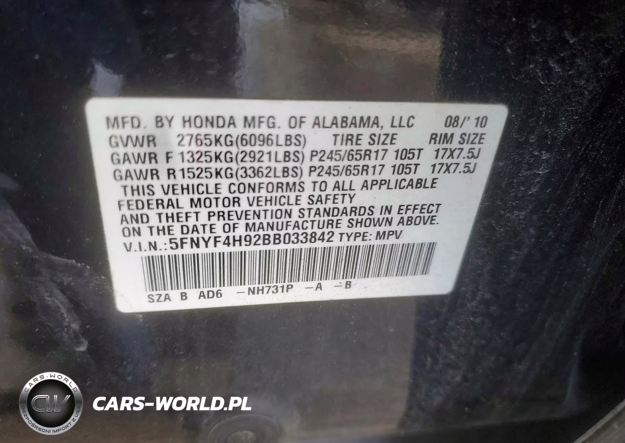 2011 Honda Pilot Touring VIN:5FNYF4H92BB033842 - 13