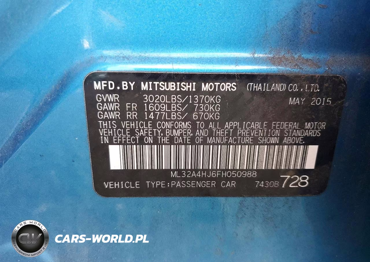 2015 Mitsubishi Mirage Es VIN:ML32A4HJ6FH050988 - 12