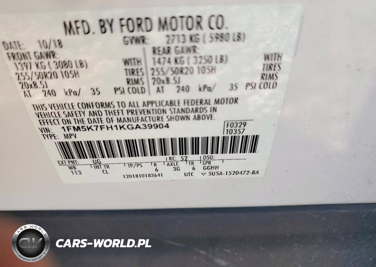 2019 Ford Explorer Limited VIN:1FM5K7FH1KGA39904 - 14