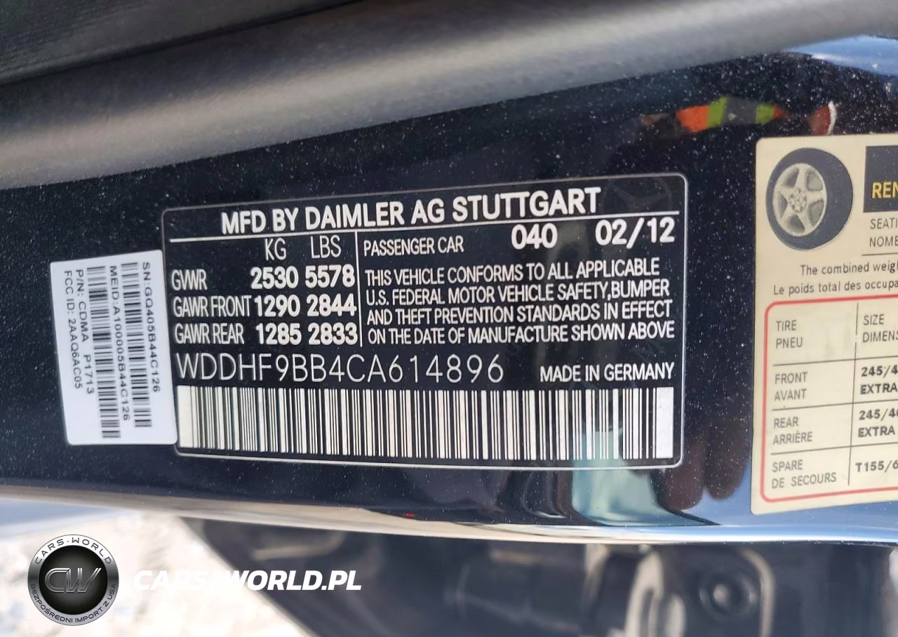 2012 Mercedes-Benz E 550 4Matic VIN:WDDHF9BB4CA614896 - 12