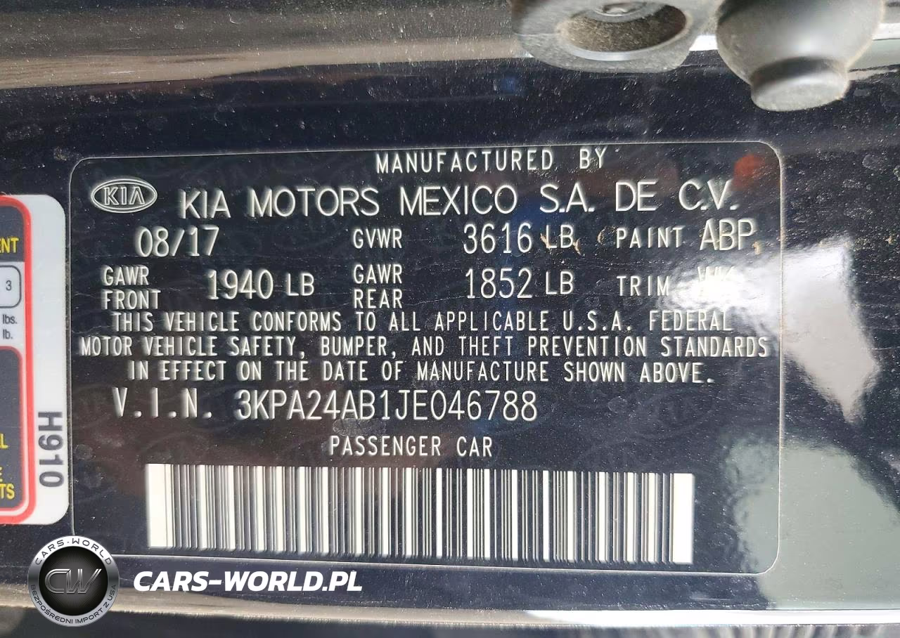 2018 Kia Rio Lx VIN:3KPA24AB1JE046788 - 12