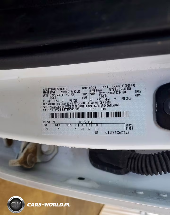 2026 Ford F250 Super Duty VIN:1FT7W2BT2TEC01681 - 12