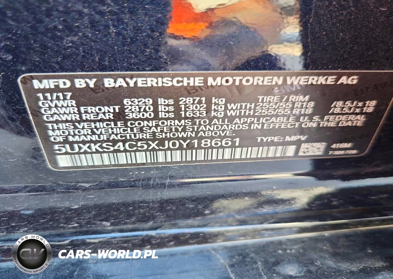 2018 BMW X5 xDrive35D VIN:5UXKS4C5XJ0Y18661 - 13