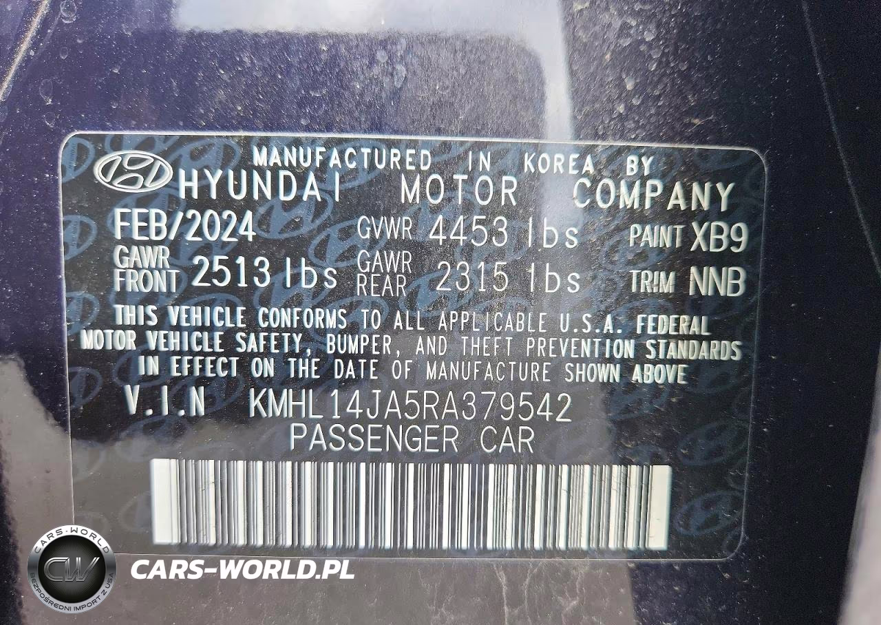 2024 Hyundai Sonata Sel VIN:KMHL14JA5RA379542 - 12