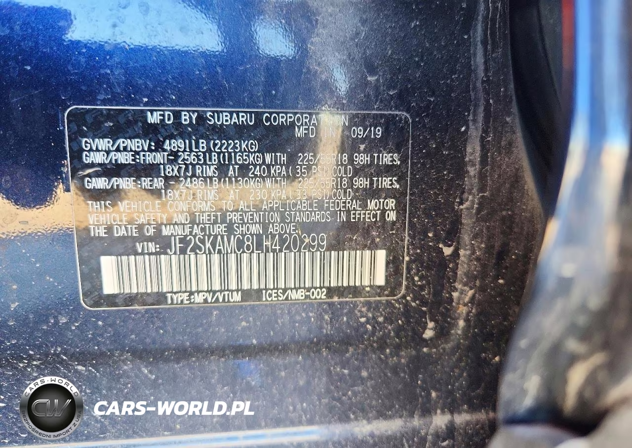 2020 Subaru Forester Sport VIN:JF2SKAMC8LH420299 - 13