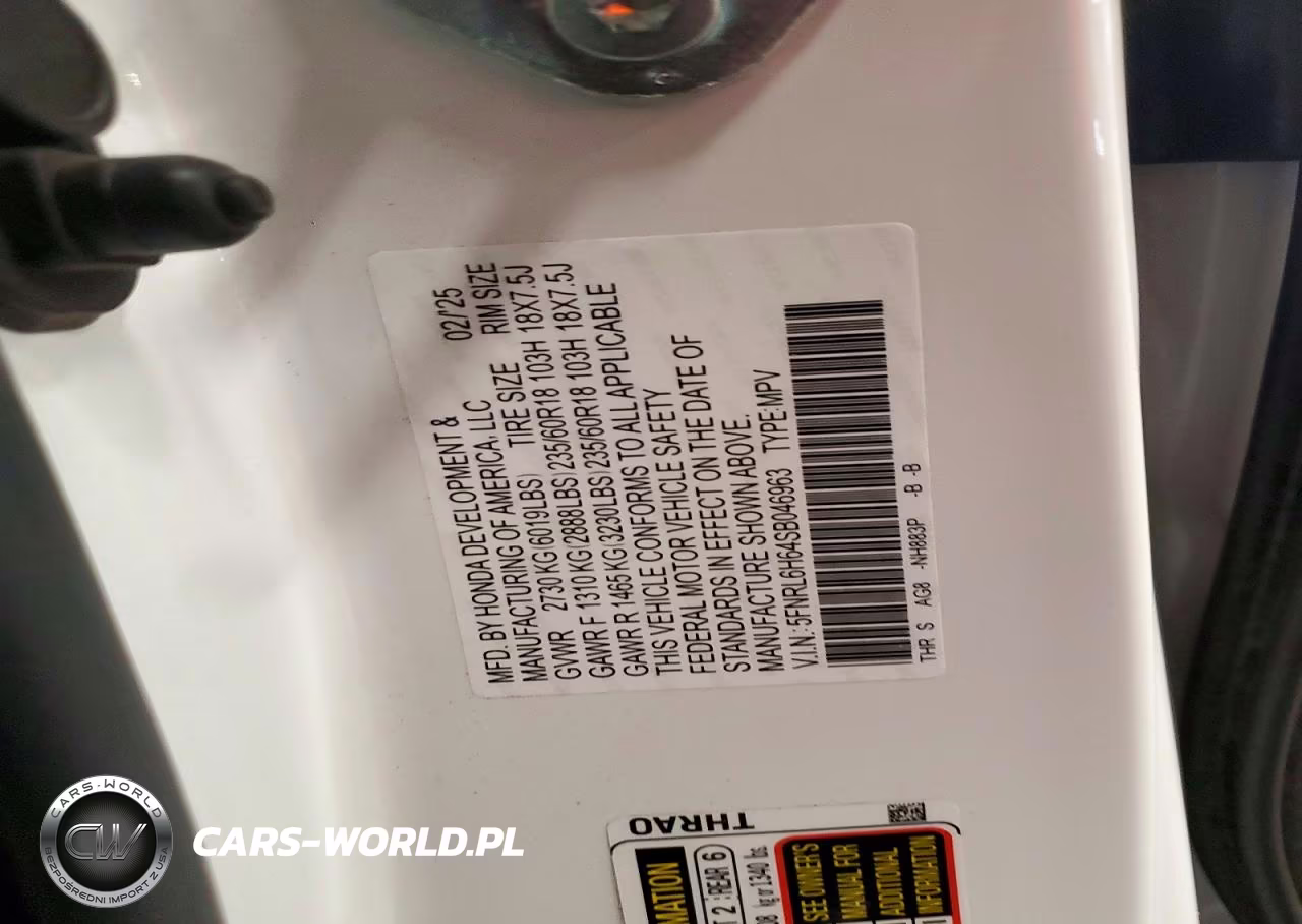 2025 Honda Odyssey Exl VIN:5FNRL6H64SB046963 - 13