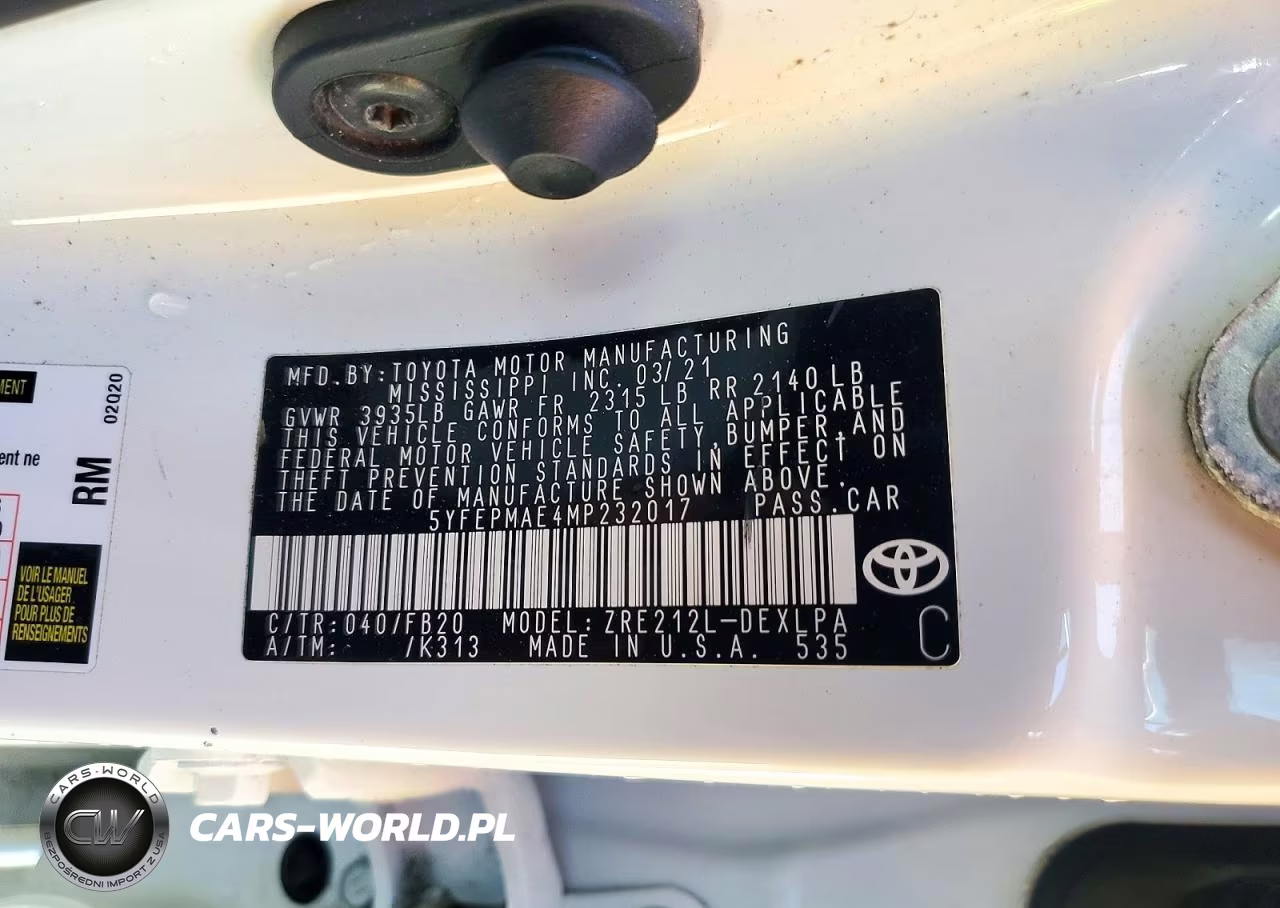 2021 Toyota Corolla Le VIN:5YFEPMAE4MP232017 - 13