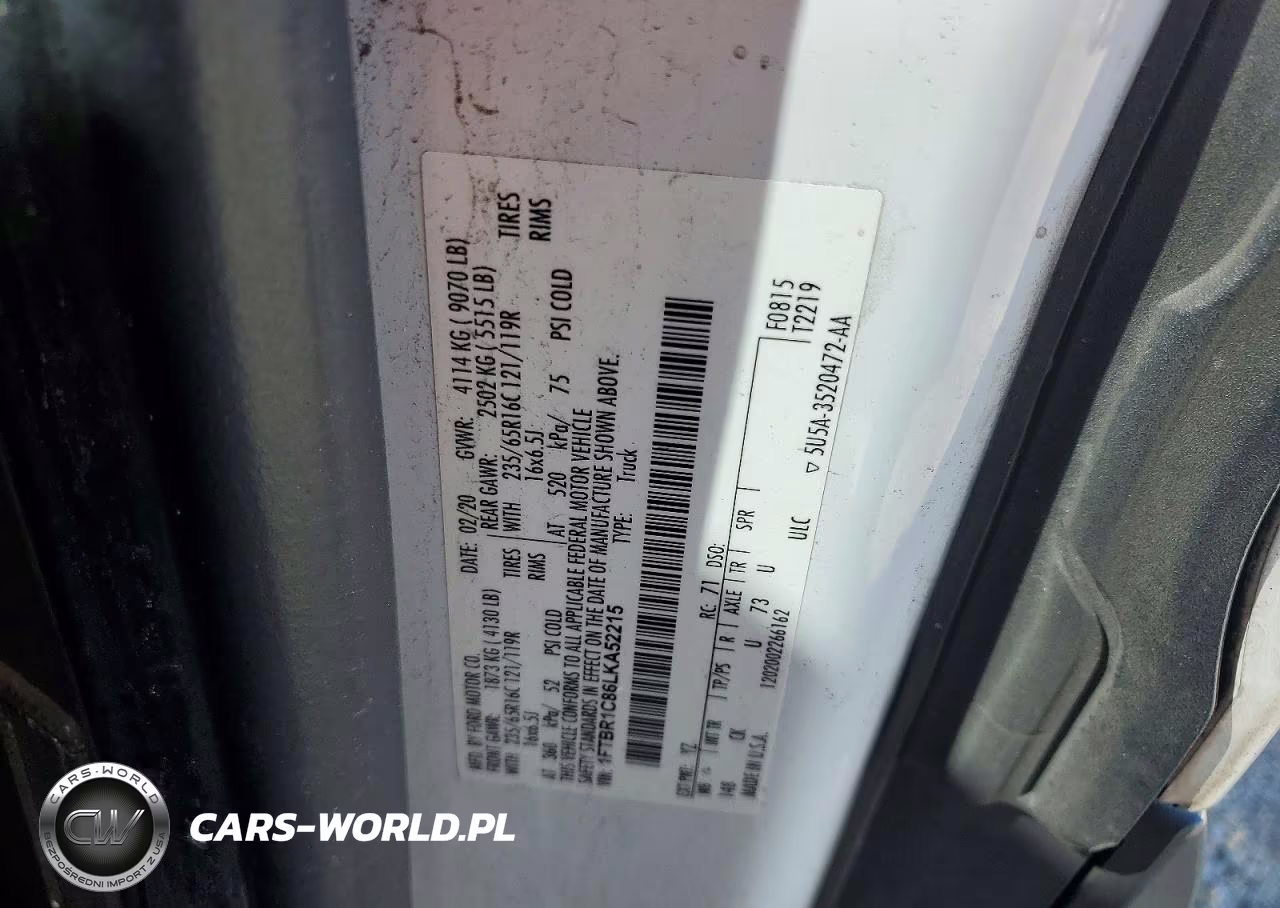 2020 Ford Transit 250 Delivery Van VIN:1FTBR1C86LKA52215 - 13