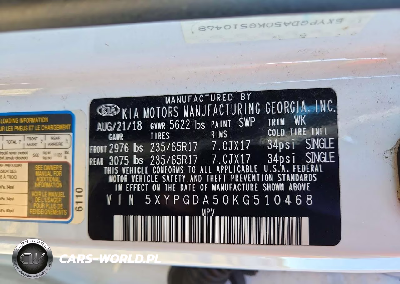 2019 Kia Sorento Lx V6 VIN:5XYPGDA50KG510468 - 13