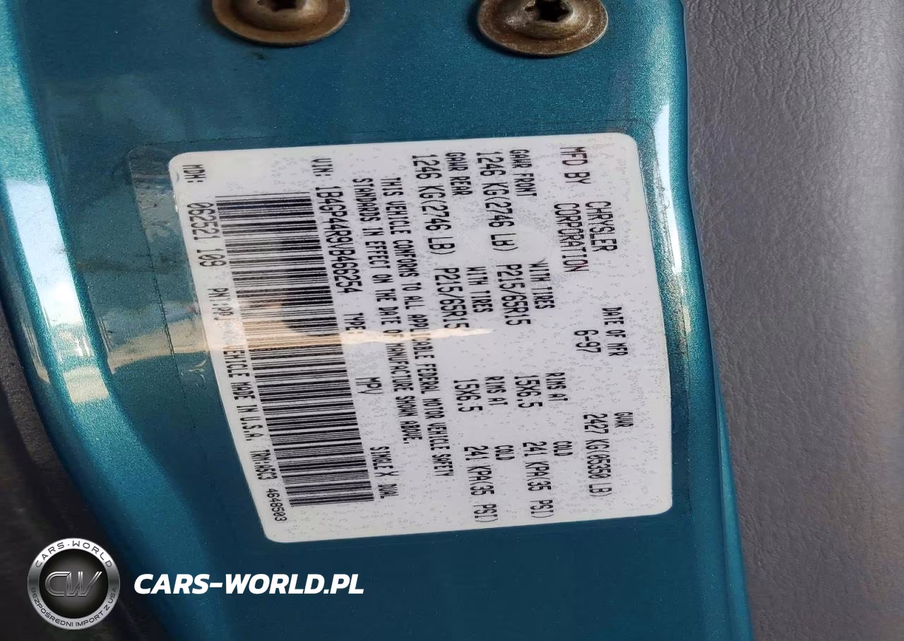 1997 Dodge Grand Caravan Se VIN:1B4GP44R9VB466254 - 13