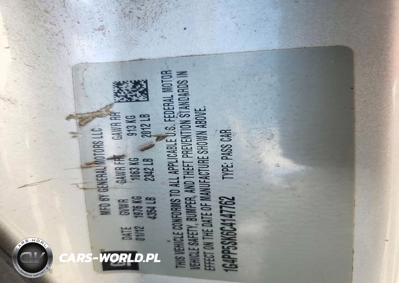 2012 Buick Verano VIN:1G4PP5SK6C4147762 - 12